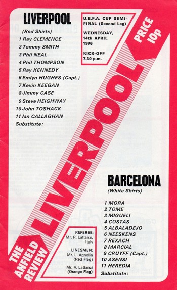 Match programme